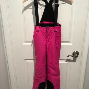 Girls French Waterproof and Insulated Snow Bibs Size 7-8